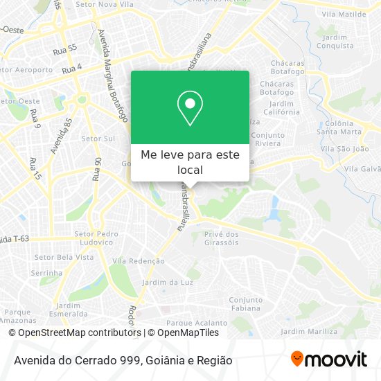 Avenida do Cerrado 999 mapa