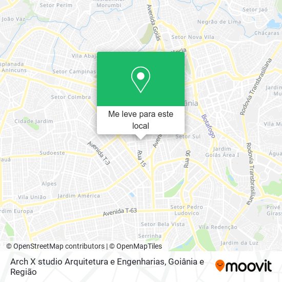 Arch X studio Arquitetura e Engenharias mapa