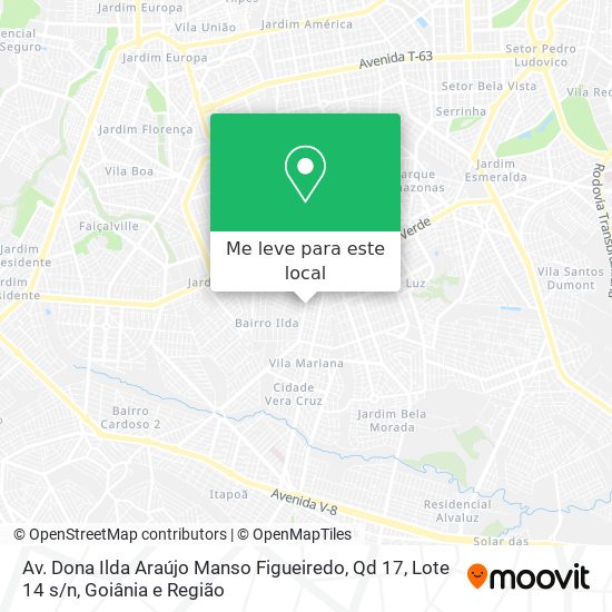 Av. Dona Ilda Araújo Manso Figueiredo, Qd 17, Lote 14 s / n mapa