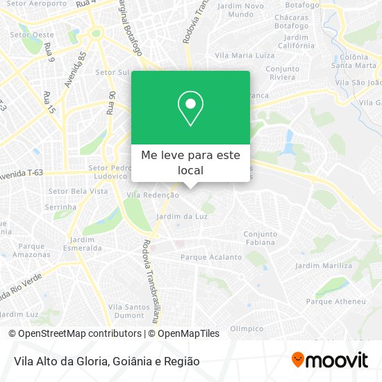 Vila Alto da Gloria mapa