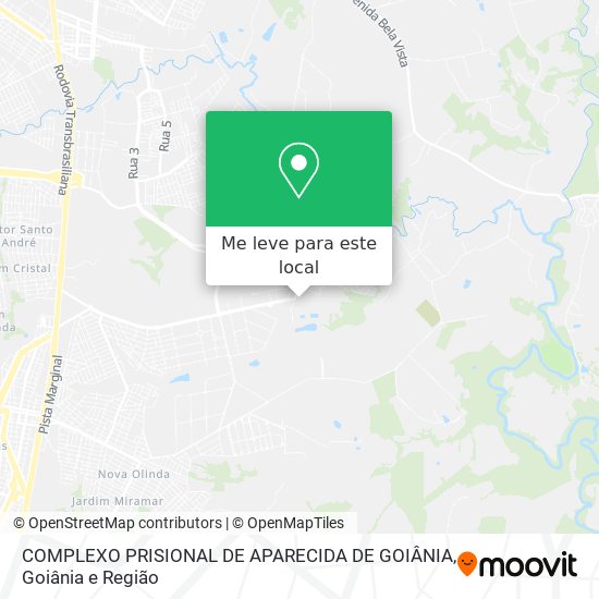 COMPLEXO PRISIONAL DE APARECIDA DE GOIÂNIA mapa