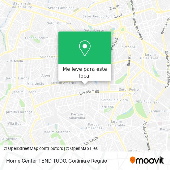 Home Center TEND TUDO mapa