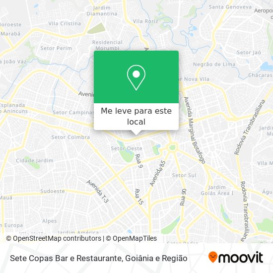 Sete Copas Bar e Restaurante mapa