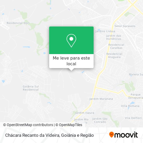 Chácara Recanto da Videira mapa