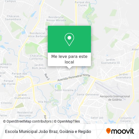Escola Municipal João Braz mapa