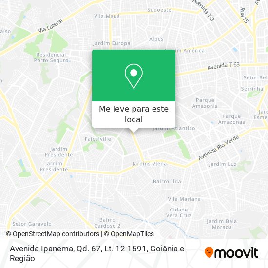 Avenida Ipanema, Qd. 67, Lt. 12 1591 mapa