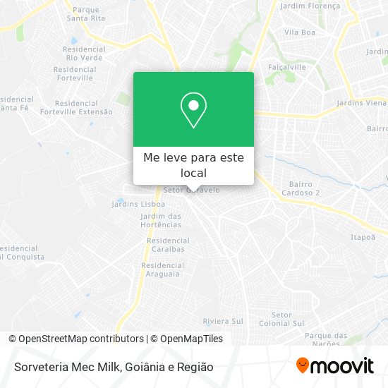 Sorveteria Mec Milk mapa