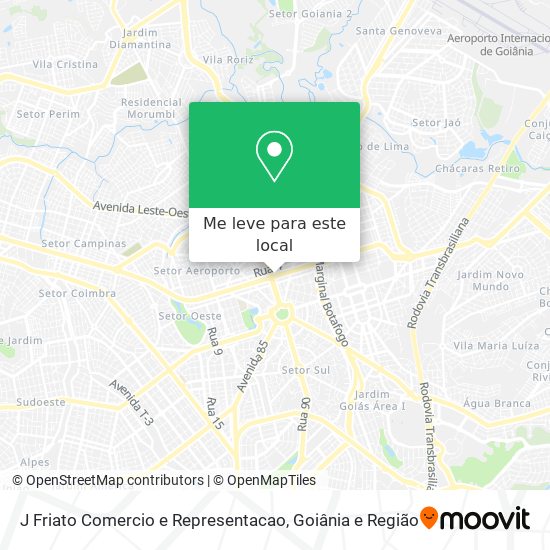 J Friato Comercio e Representacao mapa