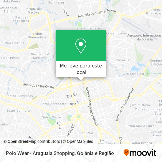 Polo Wear - Araguaia Shopping mapa