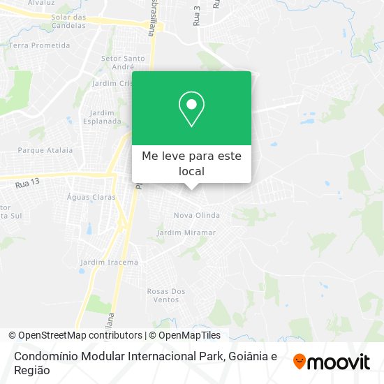 Condomínio Modular Internacional Park mapa