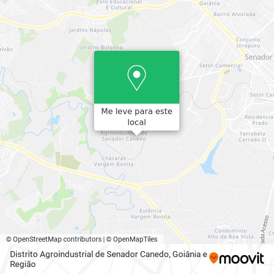 Distrito Agroindustrial de Senador Canedo mapa