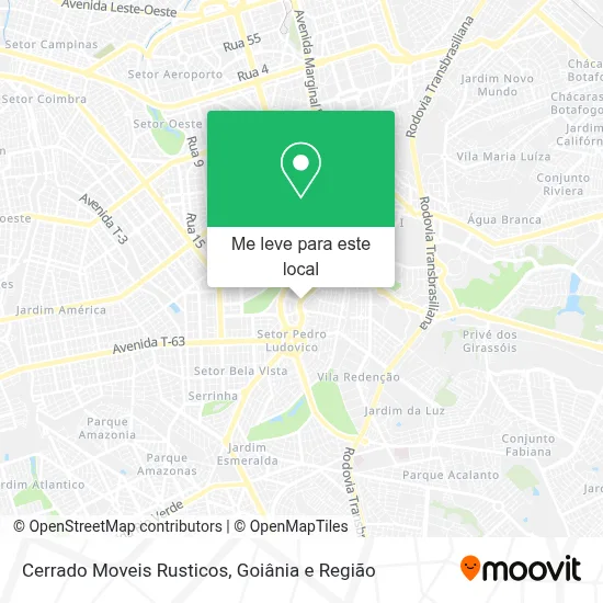 Cerrado Moveis Rusticos mapa