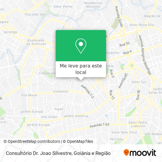 Consultório Dr. Joao Silvestre mapa