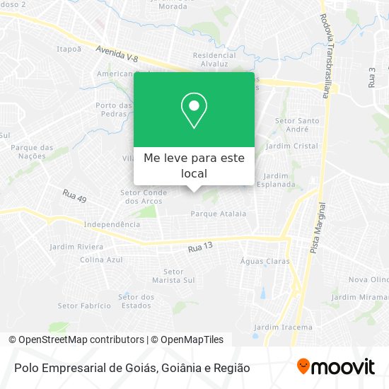 Polo Empresarial de Goiás mapa