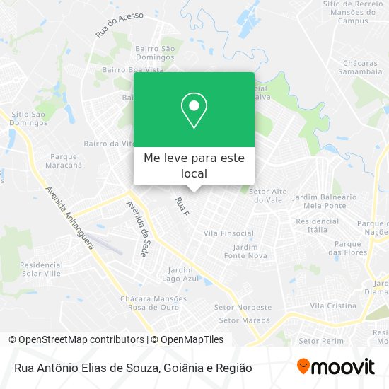 Rua Antônio Elias de Souza mapa
