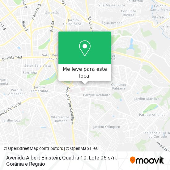 Avenida Albert Einstein, Quadra 10, Lote 05 s / n mapa