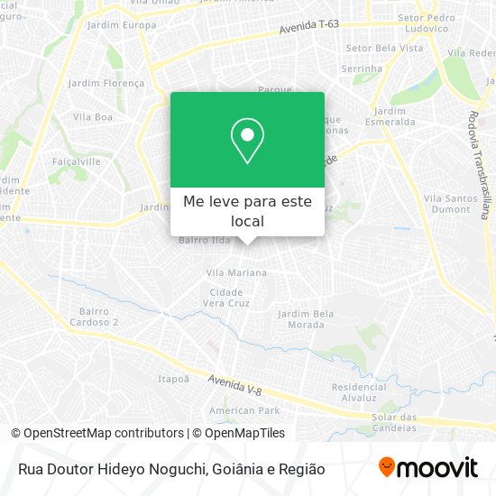 Rua Doutor Hideyo Noguchi mapa