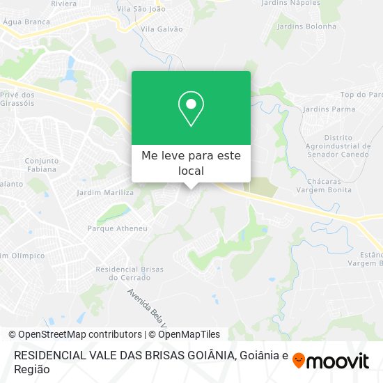 RESIDENCIAL VALE DAS BRISAS GOIÂNIA mapa