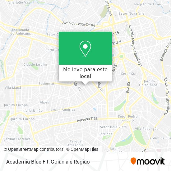 Academia Blue Fit mapa