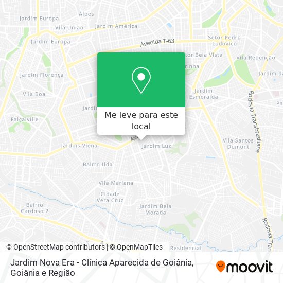 Jardim Nova Era - Clínica Aparecida de Goiânia mapa