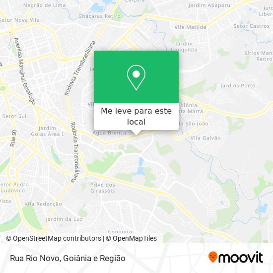 Rua Rio Novo mapa