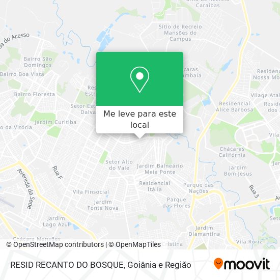 RESID RECANTO DO BOSQUE mapa