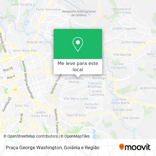 Praça George Washington mapa