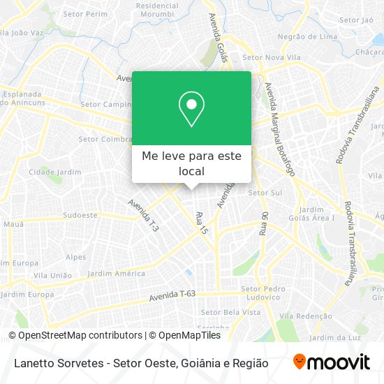 Lanetto Sorvetes - Setor Oeste mapa