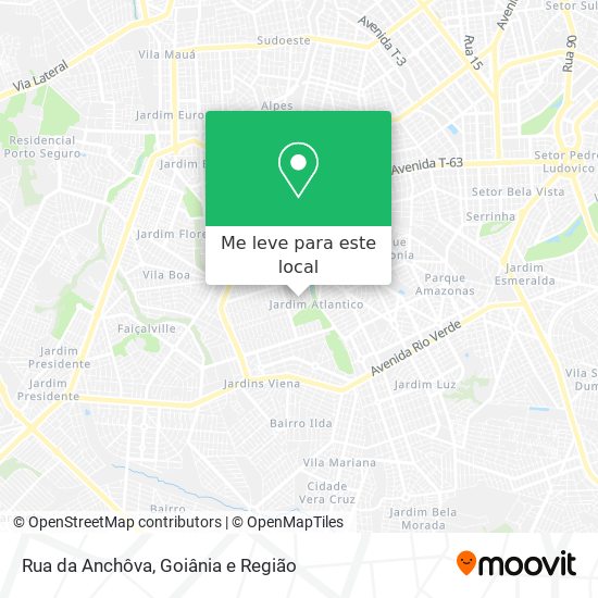 Rua da Anchôva mapa