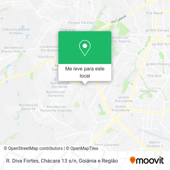 R. Diva Fortes, Chácara 13 s/n mapa