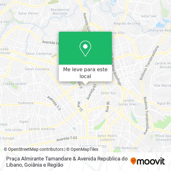 Praça Almirante Tamandare & Avenida República do Líbano mapa