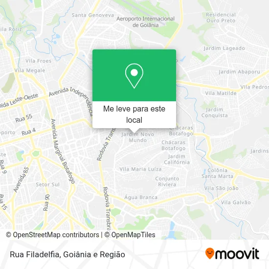 Rua Filadelfia mapa