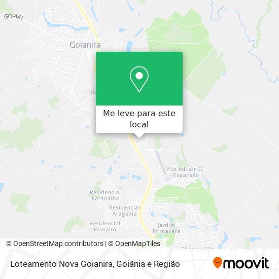 Loteamento Nova Goianira mapa