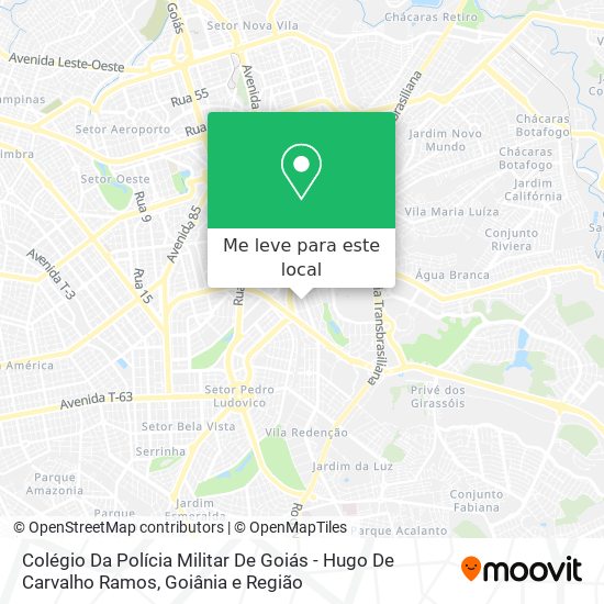 Colégio Da Polícia Militar De Goiás - Hugo De Carvalho Ramos mapa