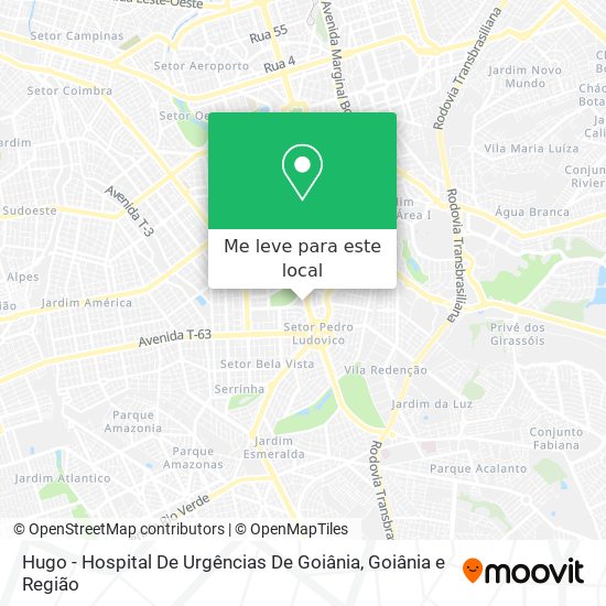 Hugo - Hospital De Urgências De Goiânia mapa