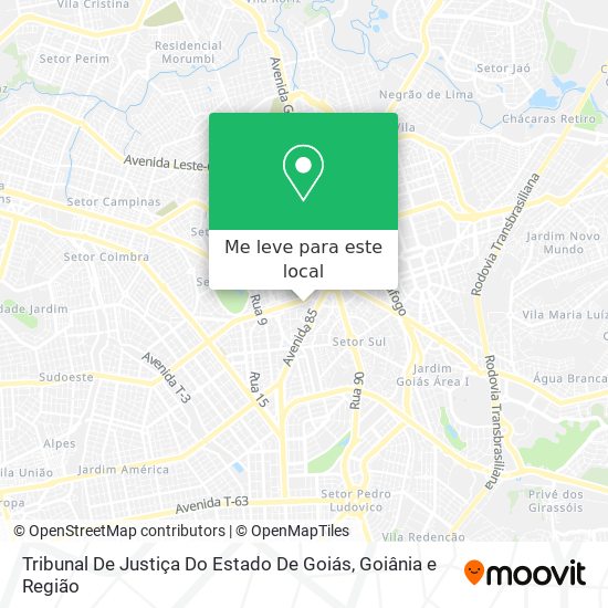 Tribunal De Justiça Do Estado De Goiás mapa