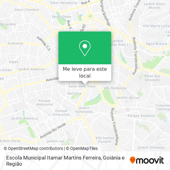 Escola Municipal Itamar Martins Ferreira mapa