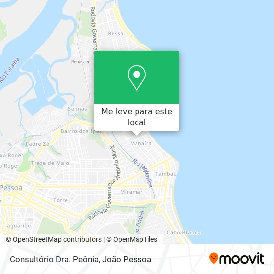 Consultório Dra. Peônia mapa