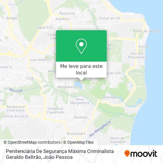 Penitenciária De Segurança Máxima Criminalista Geraldo Beltrão mapa