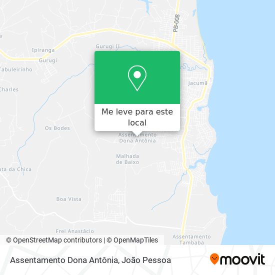 Assentamento Dona Antônia mapa