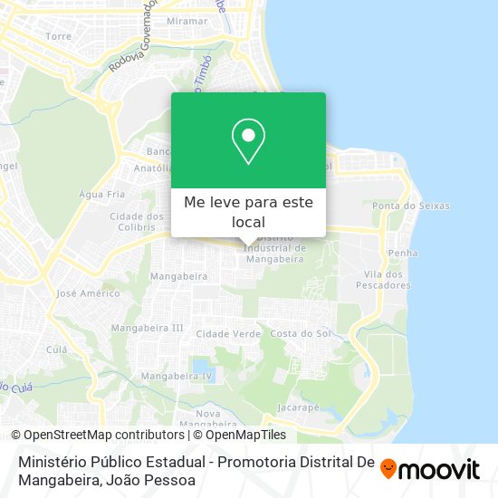 Ministério Público Estadual - Promotoria Distrital De Mangabeira mapa