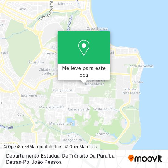 Departamento Estadual De Trânsito Da Paraíba - Detran-Pb mapa