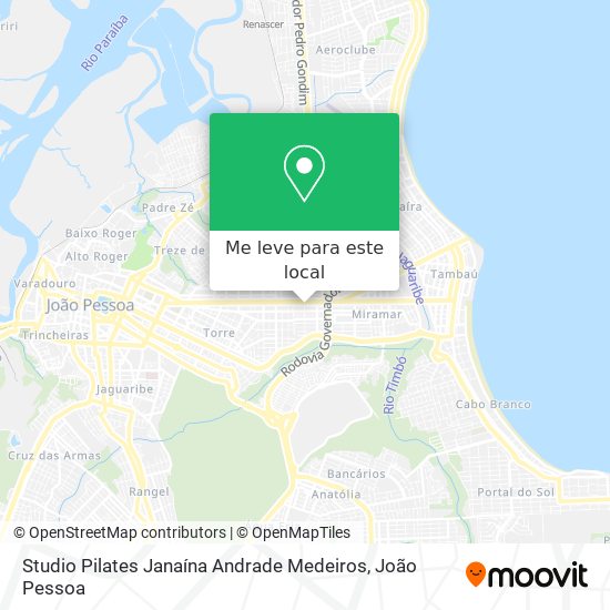 Studio Pilates Janaína Andrade Medeiros mapa