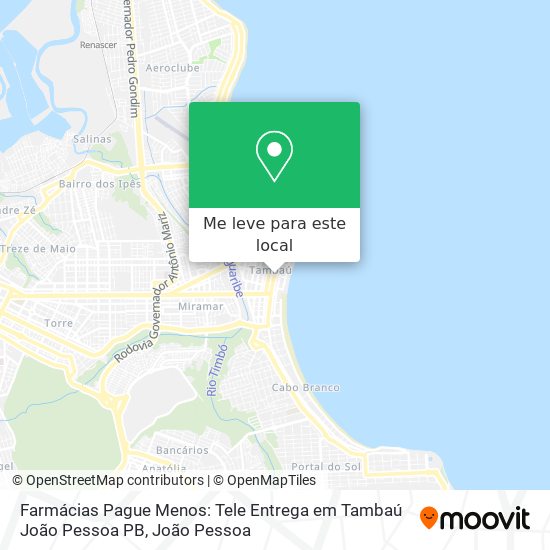 Farmácias Pague Menos: Tele Entrega em Tambaú João Pessoa PB mapa