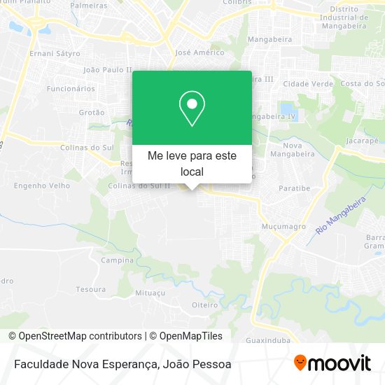 Faculdade Nova Esperança mapa