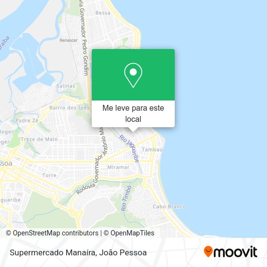 Supermercado Manaíra mapa