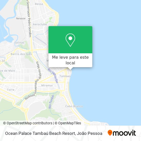 Ocean Palace Tambaú Beach Resort mapa