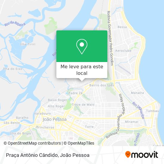 Praça Antônio Cândido mapa