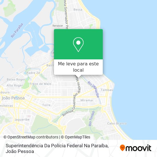 Superintendência Da Polícia Federal Na Paraíba mapa