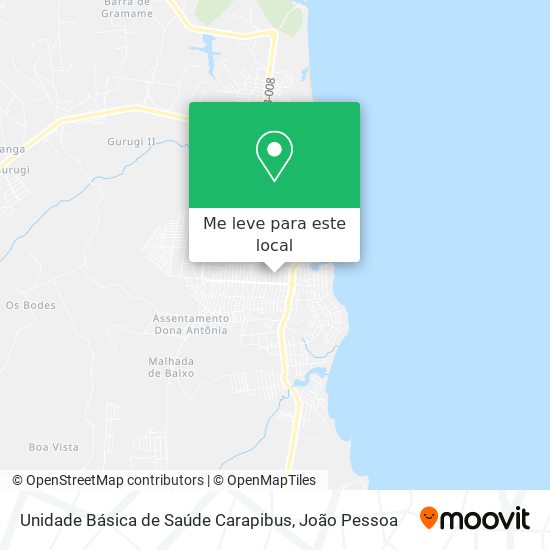 Unidade Básica de Saúde Carapibus mapa